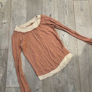 Free People Double Layer Baby Tee